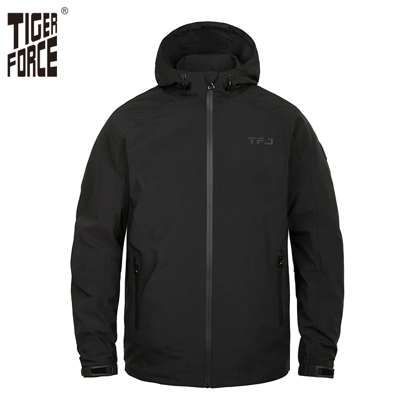 Tiger Force Новая мужская весенняя куртка с капюшоном Повседневная ветровка размера плюс модная куртка-бомбер Мужская ветрозащитная верхняя одежда