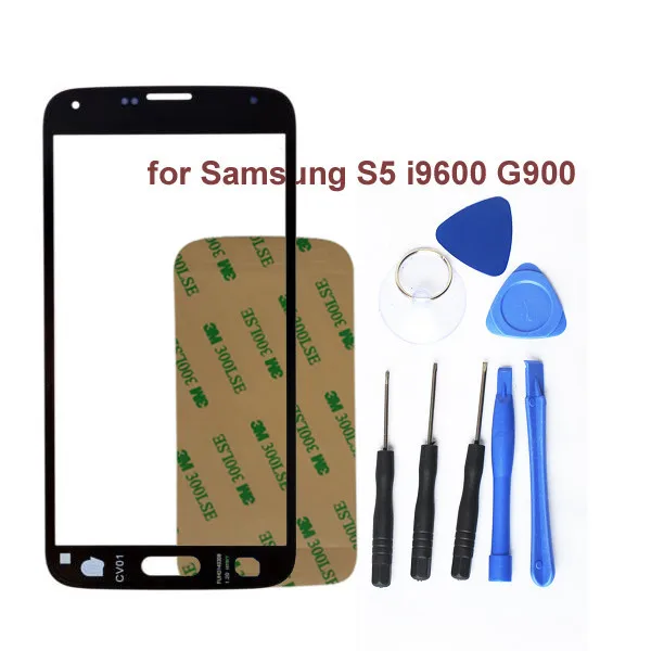 Черный оригинальный внешний стеклянный сенсорный экран для S5 GT-i9600 G900 ЖК передний