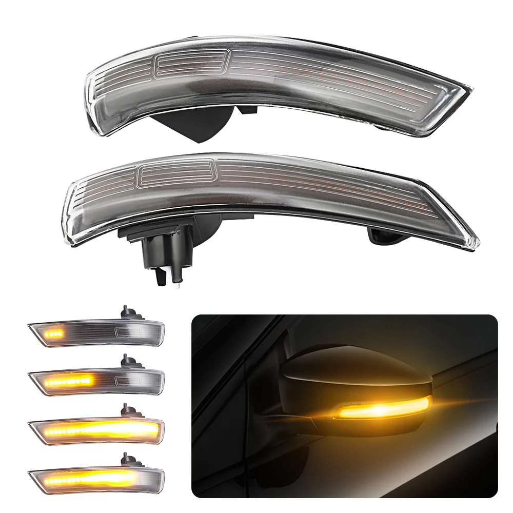 

2 pieces For Ford Focus 2012-2018 Dynamic Rearview Mirror Turn Signal Light LED Side Wing Indicator Blinker Repeater Light 12V