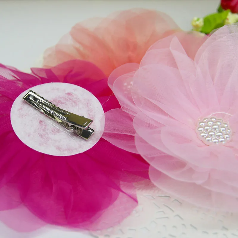 1 шт. новые шифоновые большие цветочные шпильки для девочек аксессуары волос