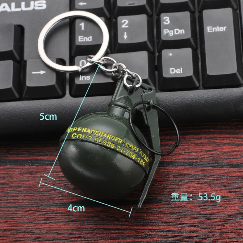 

2018 Hot PUBG FPS Game Player Unknown's Battle Grounds 3D Keychain weapon eat chicken game tonight Men's car keychain