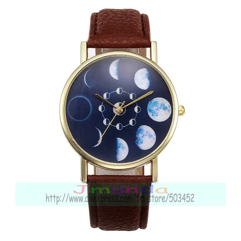 Часы наручные шт./лот 100 с кожаным циферблатом и Вселенной кварцевые повседневные