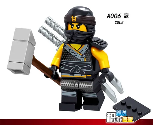 A006 Нинджагоед наборы Ninjaed герои Кай Джей Коул Зейн ня Ллойд совместимые Фигурки игрушки для детей без коробки - Цвет: A006