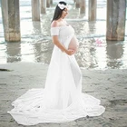 Сексуальное Белое летнее платье Womail для беременных с открытыми плечами шифоновые женские платья с коротким рукавом длинное платье Прямая поставка z0412
