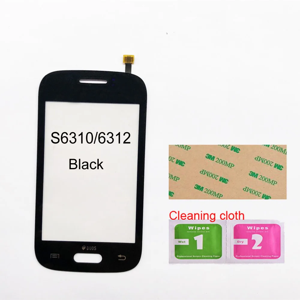 Black No Tools Для samsung Galaxy Music Duos S6012 сенсорный экран для samsung Galaxy Y Duos S6102 Young S6310 S6312 сенсорный экран Объектив сенсор - Цвет: Black No Tools