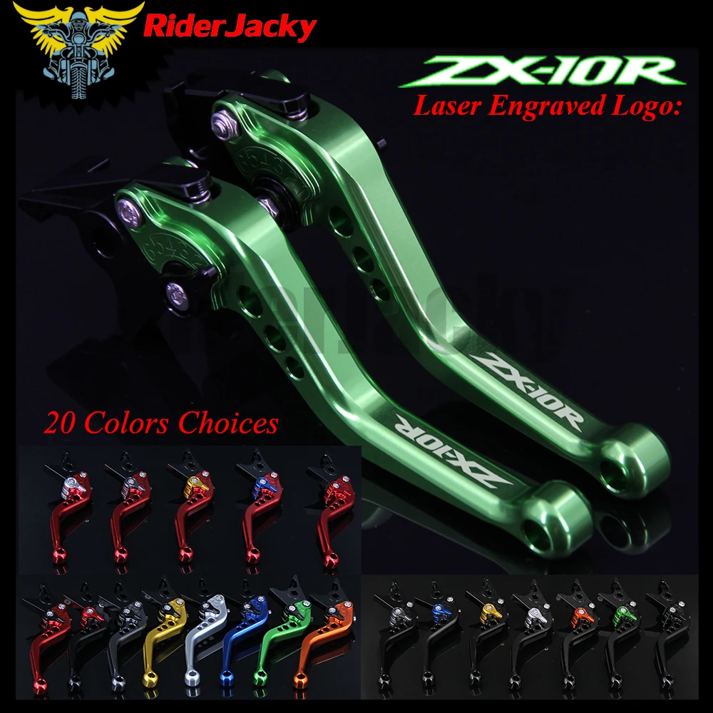 RiderJacky CNC регулируемые 14 7 см Короткие тормозные рычаги сцепления для Kawasaki ZX10R ZX 10R