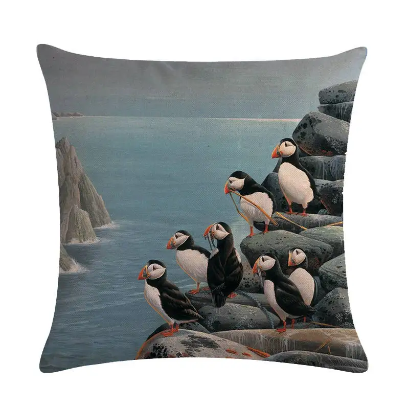 Различные чехол для подушки с изображением животных тигра бегемота лося