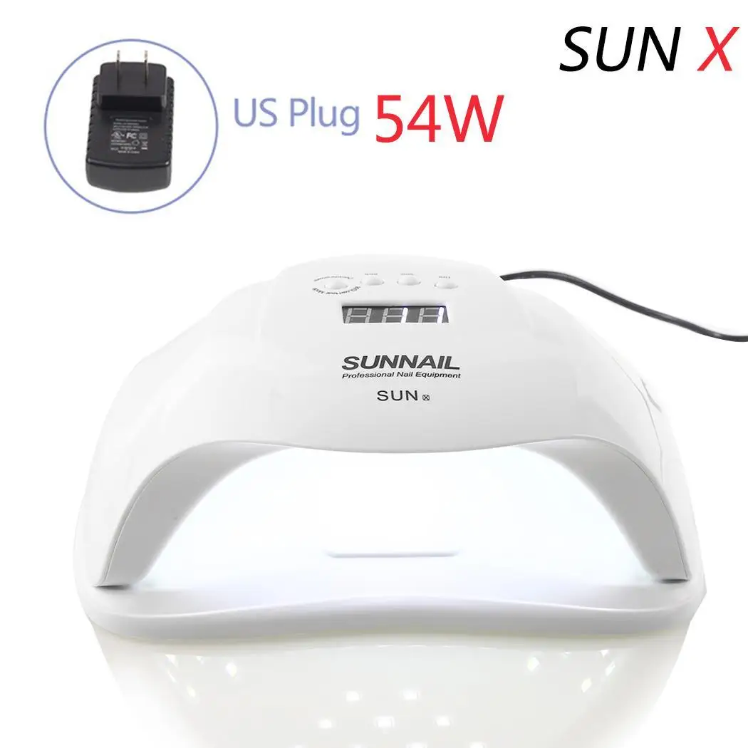 54 Вт УФ гель Быстросохнущий светодиодный адаптер для лампы строитель гели
