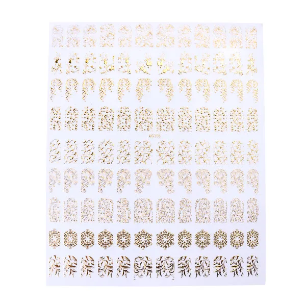 AD105 1 шт 3D золото Bronzing наклейка на ногти DIY святить Клей цветок полный гель лак для ногтей Art Маникюр CHAD101-106 - Цвет: AD105
