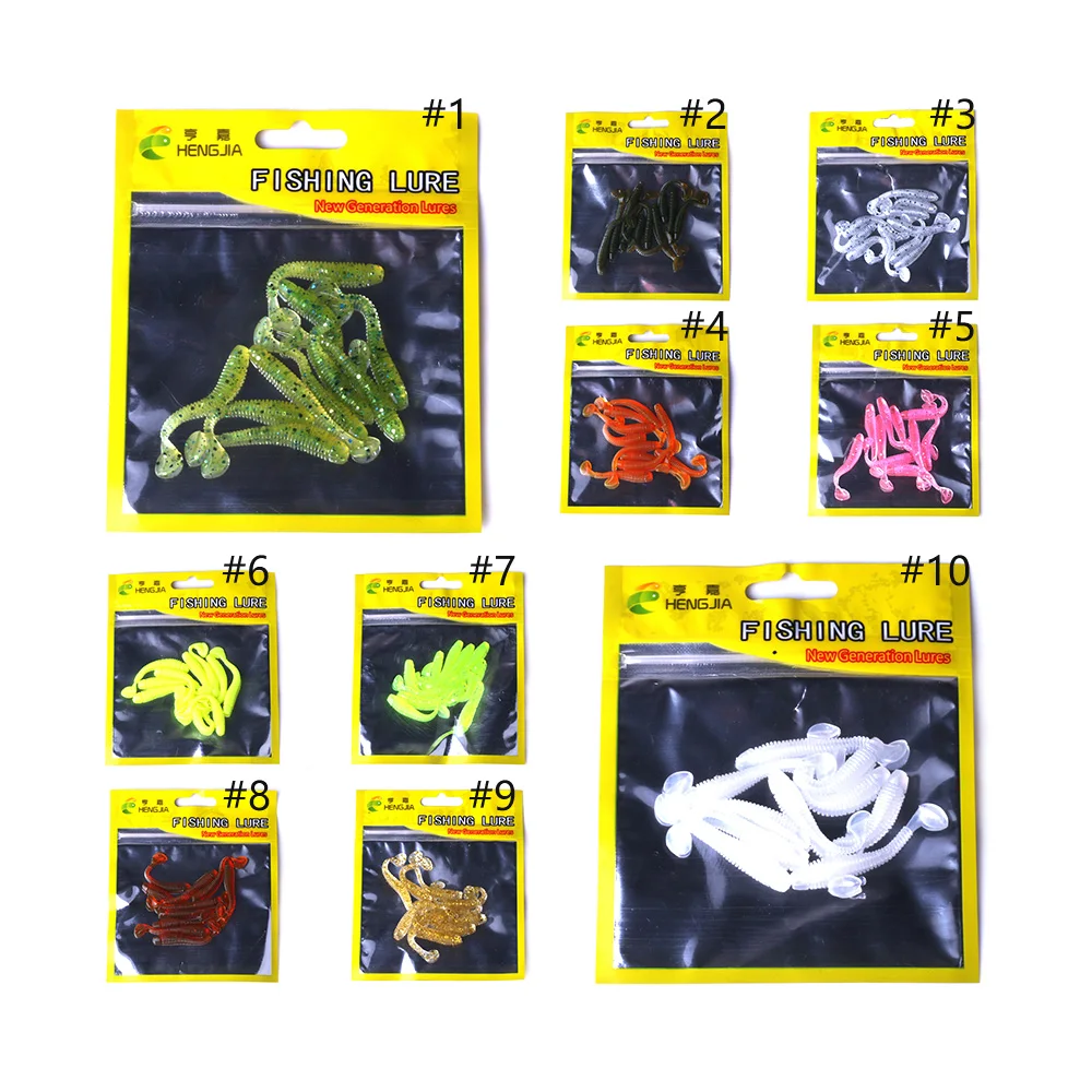 HENGJIA 10 шт. 5 см 0 7 г Мягкая приманка джиг рыболовные приманки мягкие силиконовые