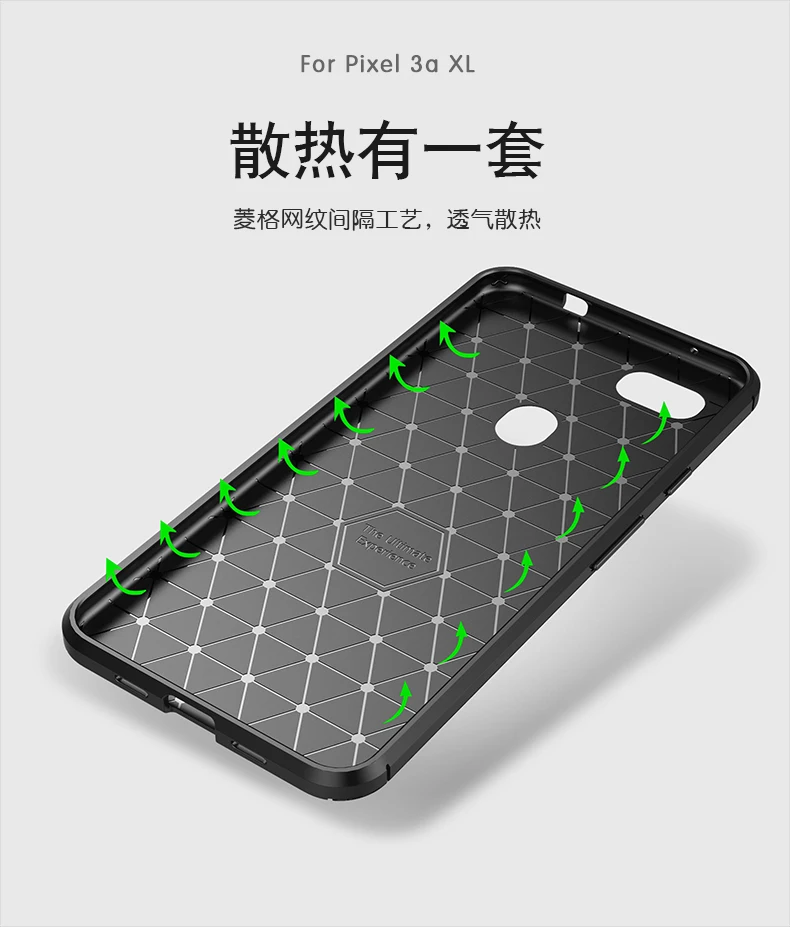 Чехол для Google Pixel 3A XL мягкий силиконовый ударопрочный чехол из углеродного