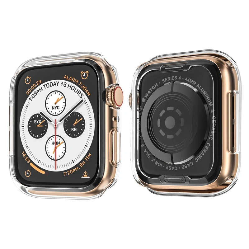 Защитный чехол для Apple Watch 4 iwatch band 44 мм 40 прозрачный Ультратонкий высокого