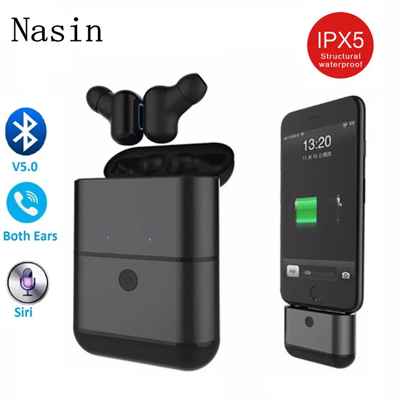 4 цветная бинауральная гарнитура Nasin X2 с Bluetooth 5 0 беспроводная маленькая невидимая