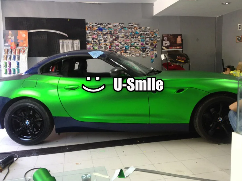 Высококачественная матовая Хромовая пленка Apple Green виниловая Автомобильная