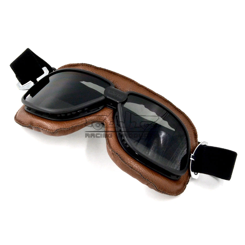 

Bjmoto Steampunk Motorcycle Goggles Motorbike Scooter Helmet Glasses For harley Vintage helmet jet goggles glasses
