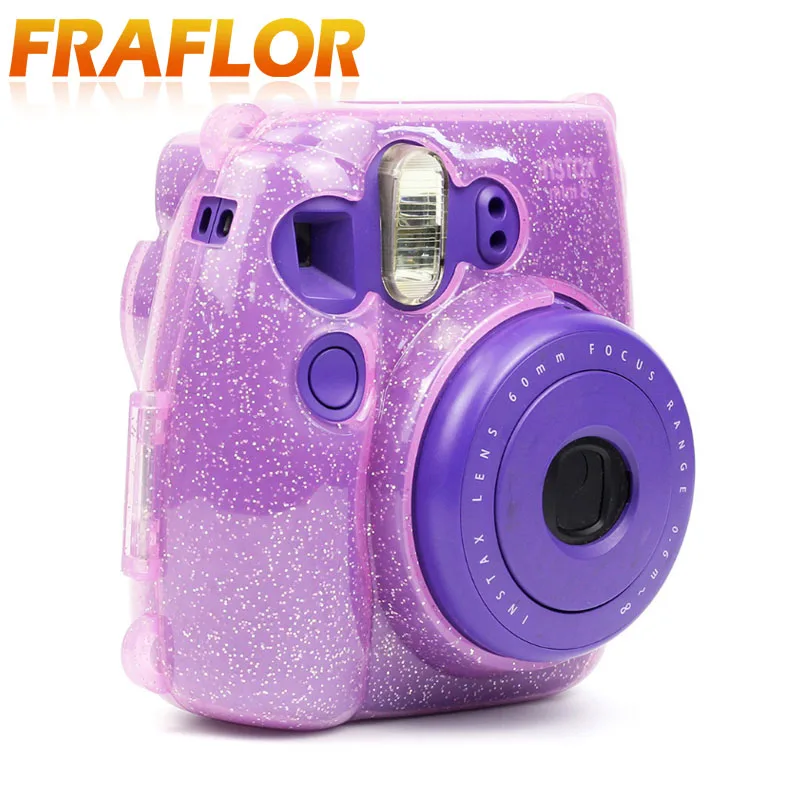 Силиконовый цветной чехол для камеры светящийся Fuji film Mini 8/8 +/9 Instant защитный