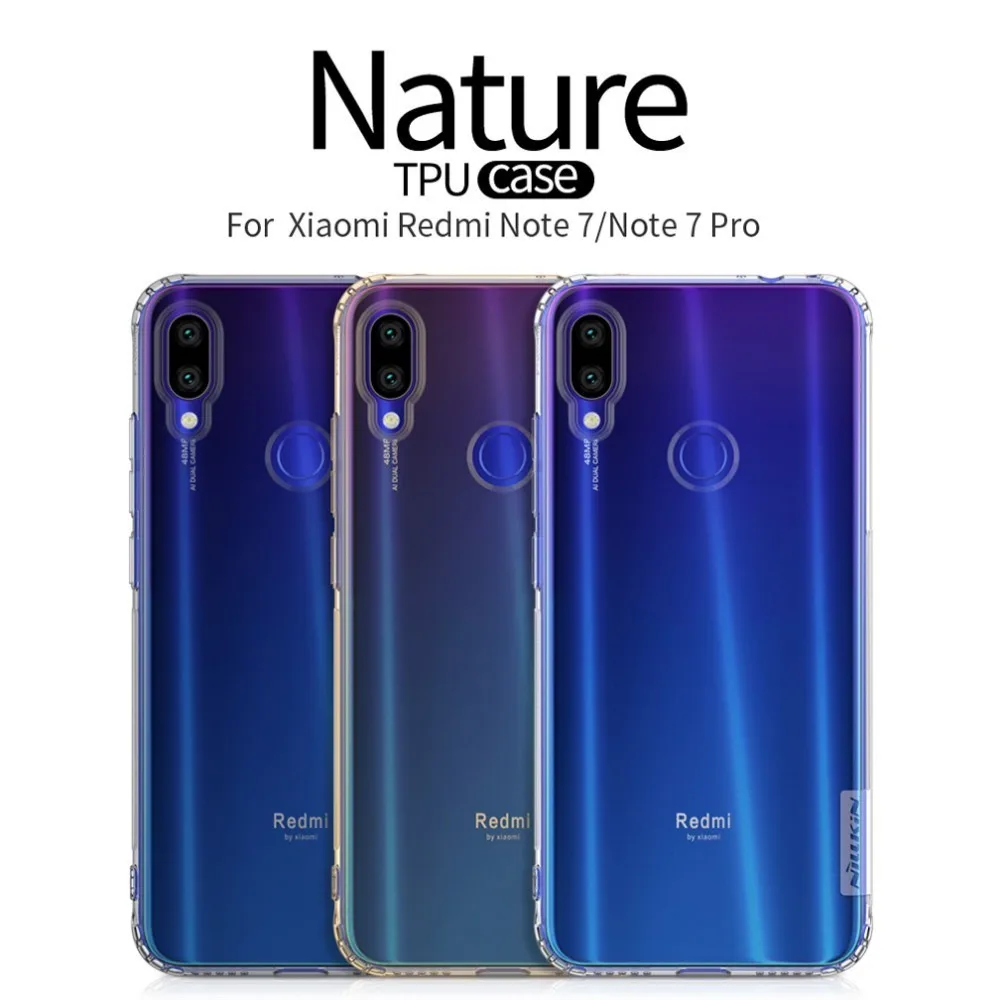 Ультратонкий силиконовый чехол Nillkin из ТПУ для Xiaomi Redmi Note 7 7S Прозрачный Pro|Бамперы|
