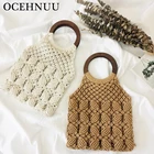 Пляжные Сумки OCEHNUU, вязаные сумки, женские летние клатчи с вырезами, дамские сумочки, сумка-мессенджер для отпуска 2020, женская сумка