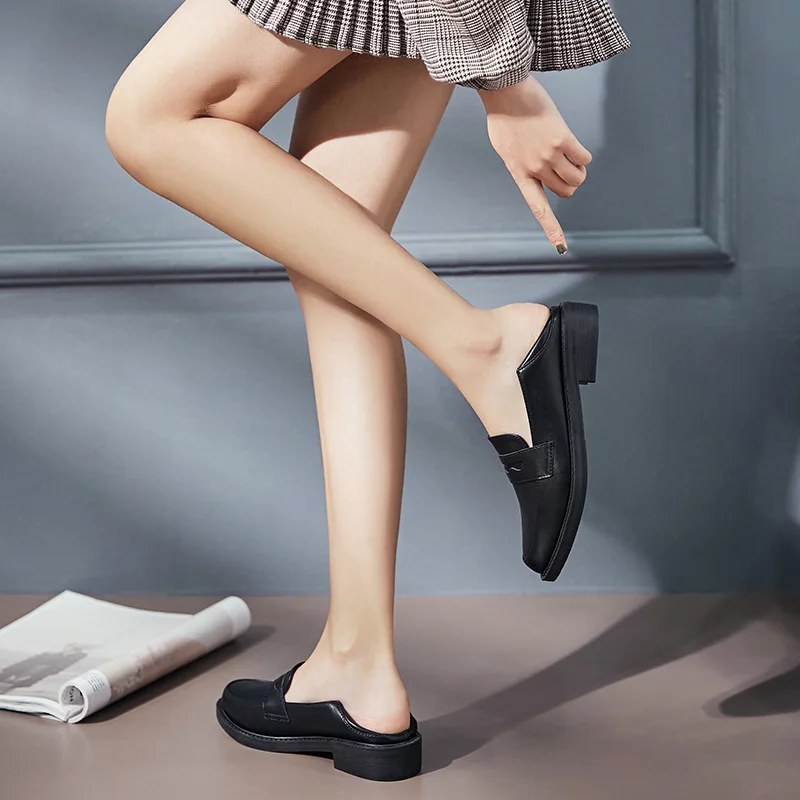 New Elegant Luxury Women Pumps Square Toe Low Heels Simple Beauty Girls Shoes Office Loafers Slip-on Student | Обувь