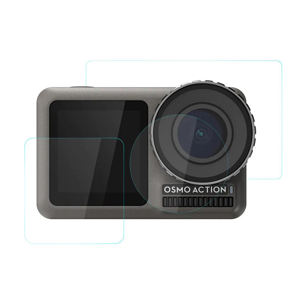 4 комплекта 9H Закаленное стекло пленка для DJI OSMO двойная защита экрана 4K объектив