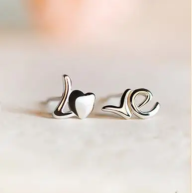 XUBCHC Irregular Letter Love White Steel Stud Earrings Asymmetry Earring Fashion Jewelry for Women Best Gift | Украшения и