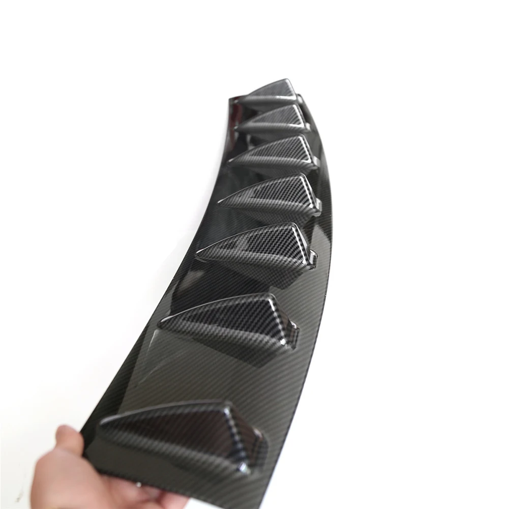 Car Rear Shark Fin 7 Wing Lip Diffuser 33&quotx6&quot Bumper Spoiler Carbon Universal | Автомобили и мотоциклы