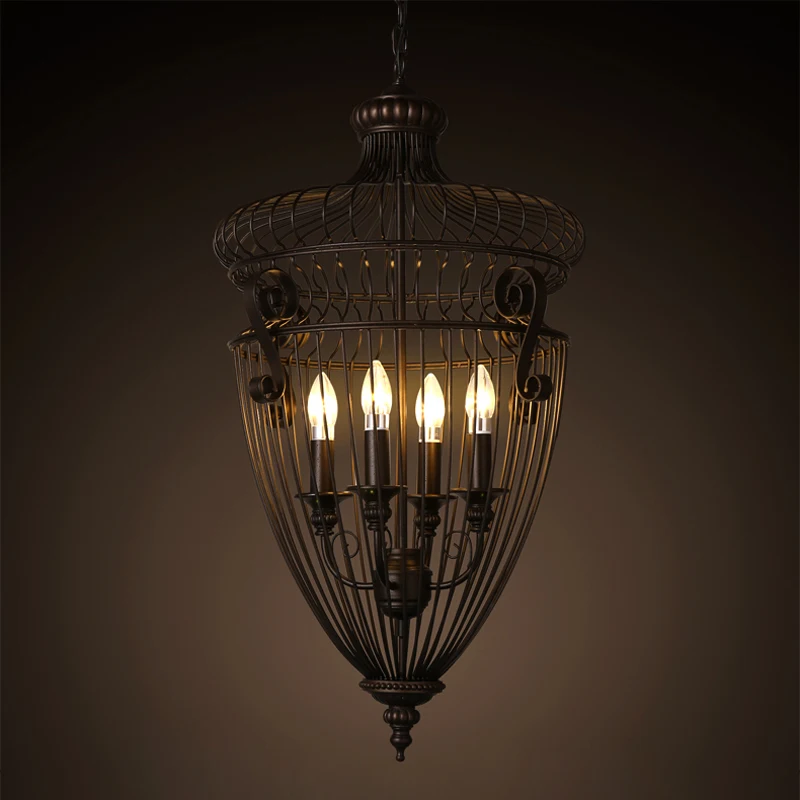Американская железная клетка Лофт ретро стиль кафе 1-я промышленная Свеча для