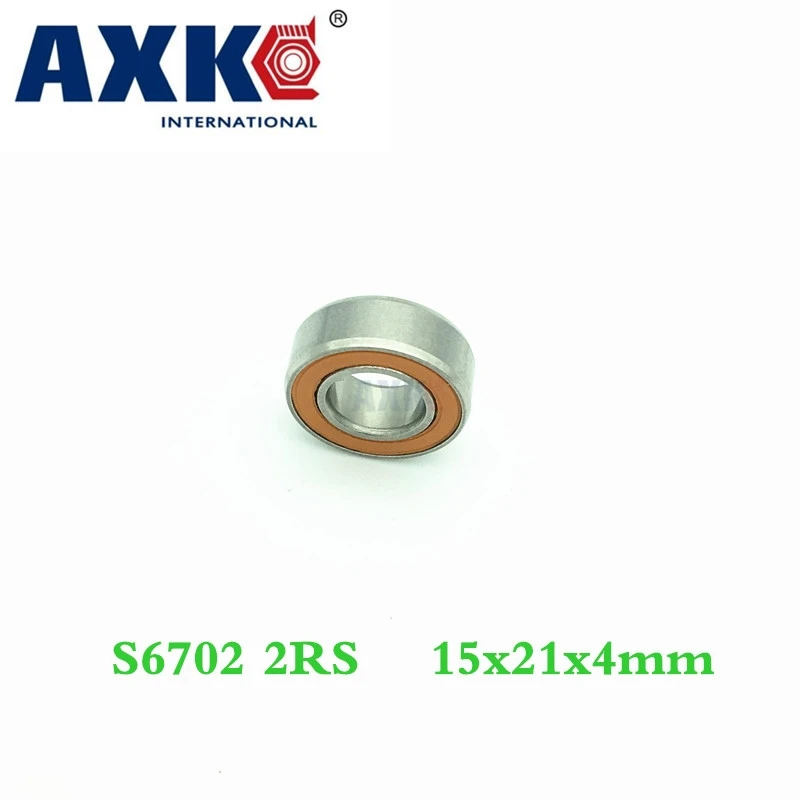Гибридный Керамический шарикоподшипник Axk 15x21x4 S61702 2rs Cb / S6702 Abec7 мм из нержавеющей