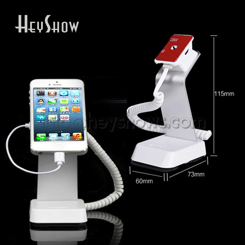 10PCS Mobile Phone Security Stand iPhone Burglar Alarm Stand Charging Cell Phone Anti-Theft Holder Bracket For Retail Shop