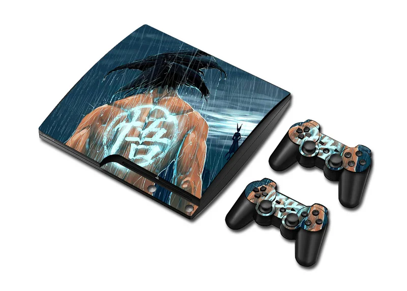 Виниловый чехол с наклейкой Dragon Ball для Sony PS3 Slim консоль 2 контроллерами наклейка Ps3