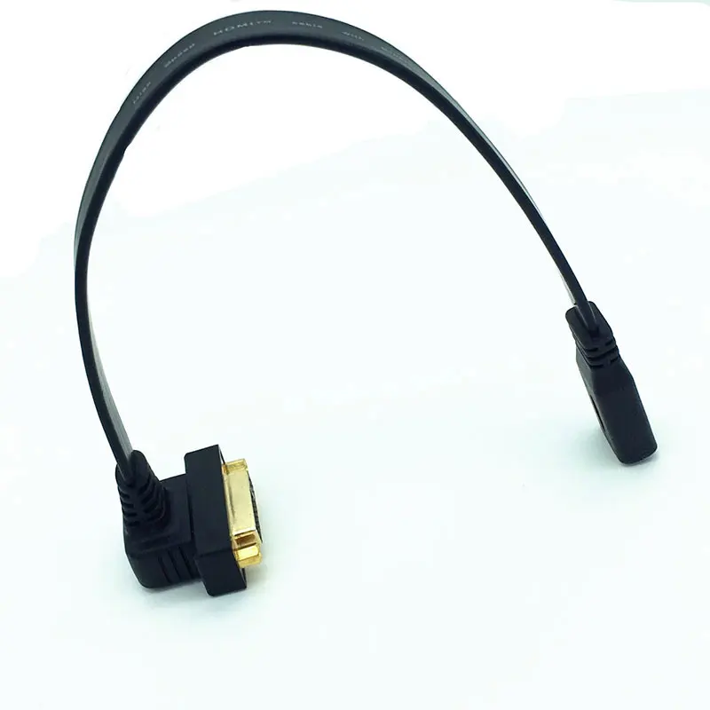 Плоский тонкий высокоскоростной кабель HDMI DVI 24 + 5 мама 90 углов 0 3 м|Компьютерные