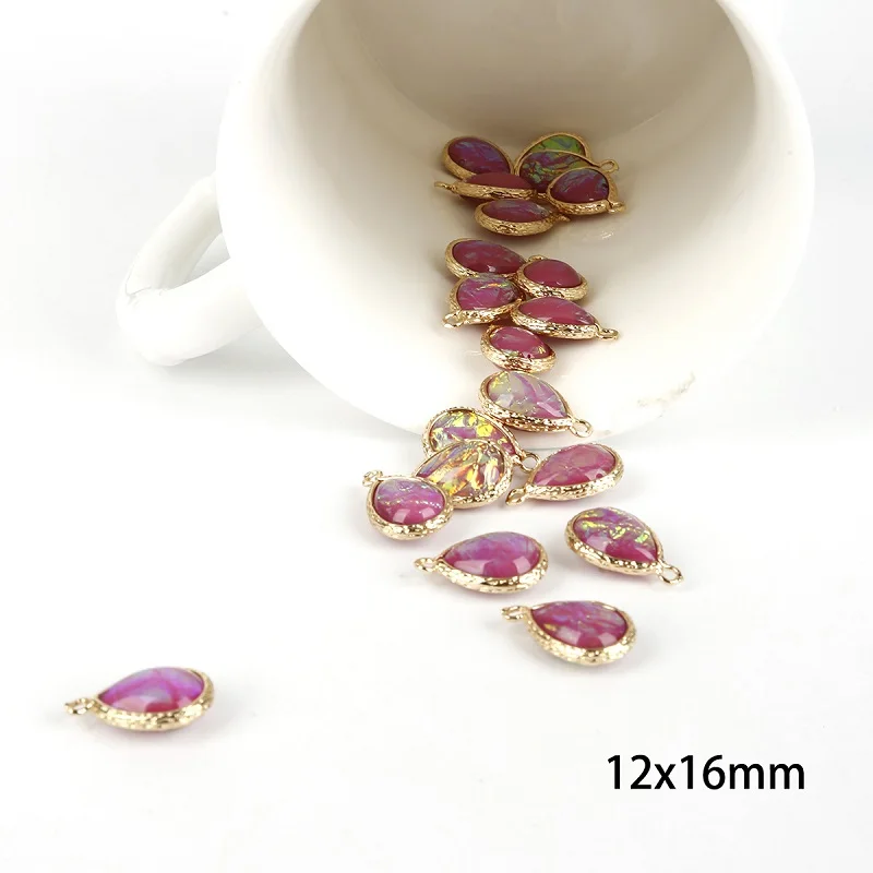 Purple Кулон 6 шт. Прямая форма из смолы Медь модные яркие подвески для самостоятельного изготовления ювелирных изделий Цепочки и ожерелья браслета застежки для сережек аксессуары - Окраска металла: Purple