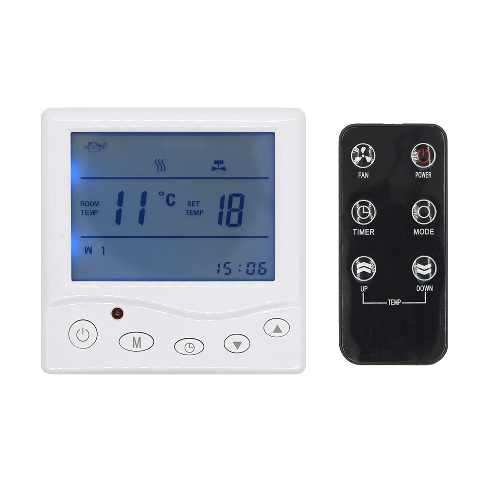 

16A wireless IR remote control weekly programmable thermostat electric digital room temperature controller underfloor heating