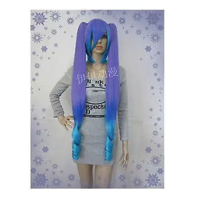 Vocaloid Nfinity мику фиолетовый градиент косплей клип хвост мода парик волос |
