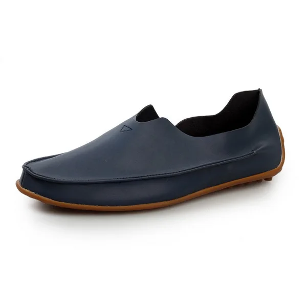 URBANFIND/мужские модные лоферы из PU искусственной кожи, повседневная обувь Большие европейские размеры 39-47, Мужская обувь для вождения без шнуровки на плоской подошве черный, синий, бежевый цвета - Цвет: Dark Blue