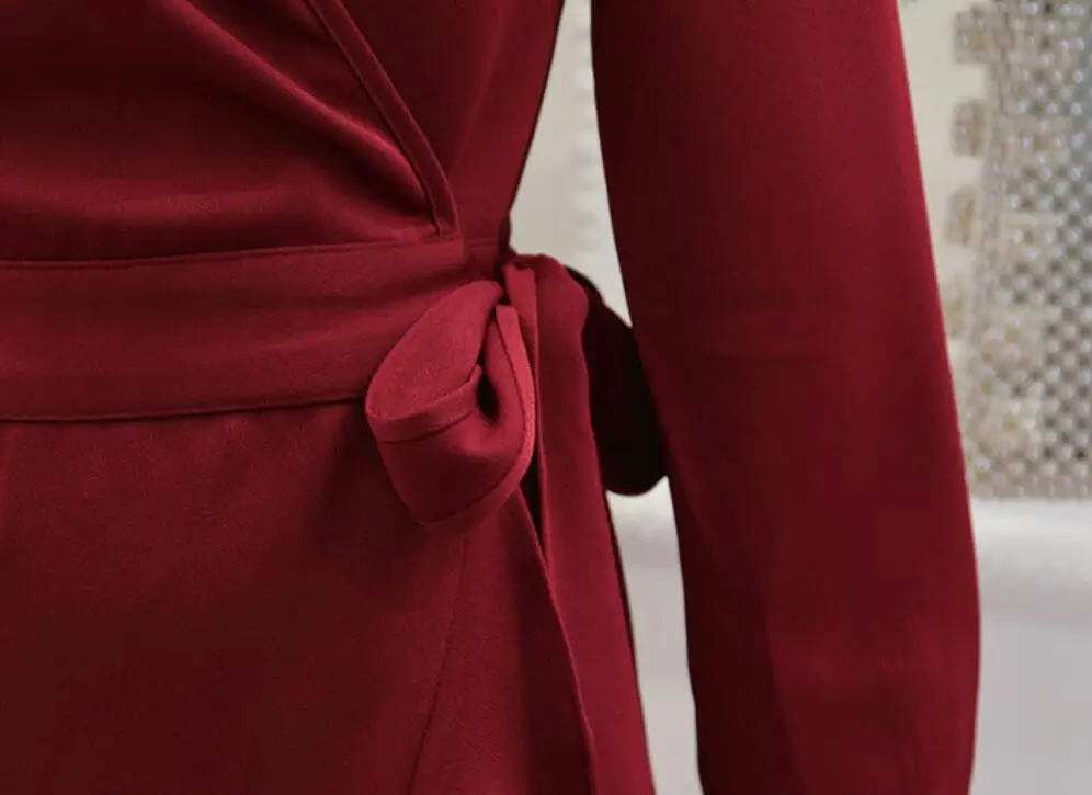 Женское длинное платье с v образным вырезом Асимметричное Платье макси завязками