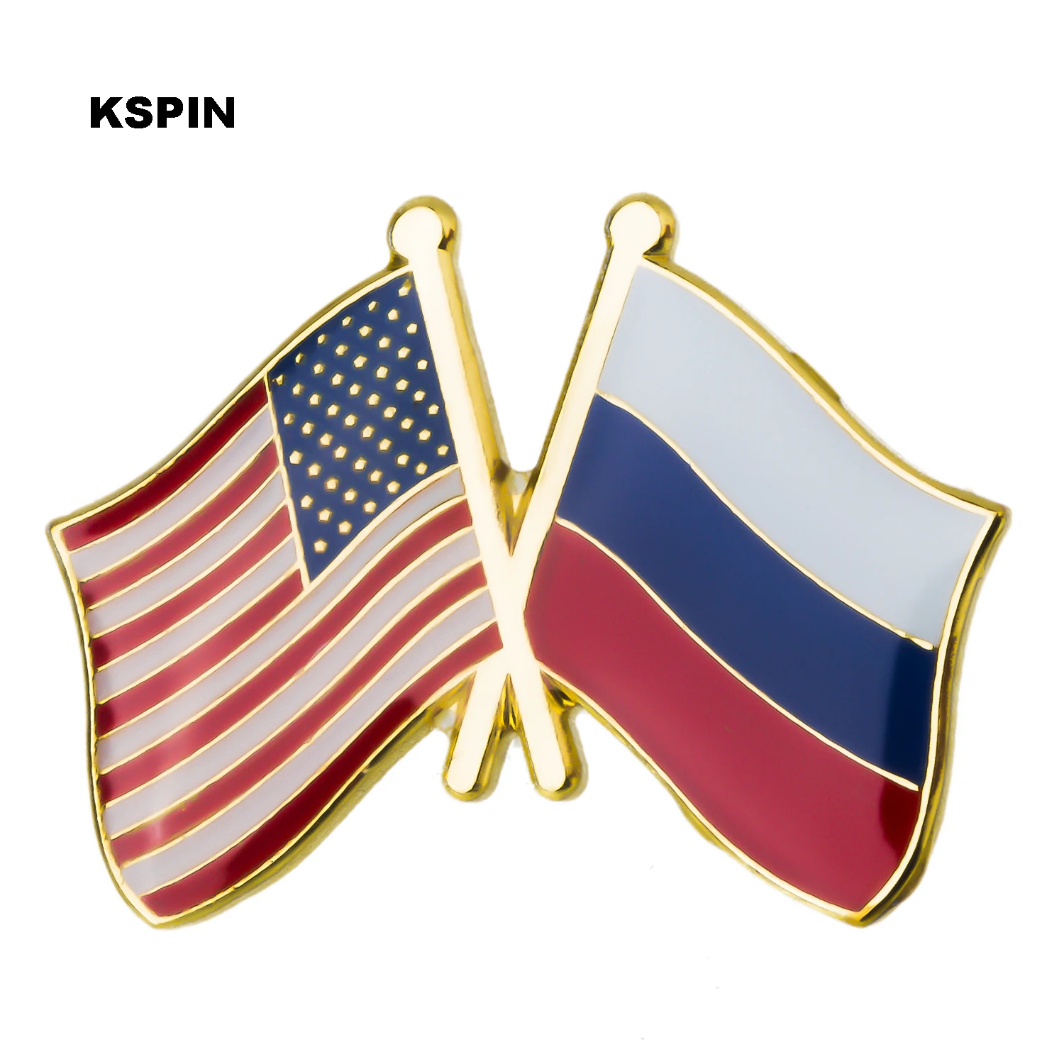 США флаг России дружбы металлические значки декоративные броши Значки для