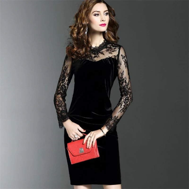 Doreenbow новые модные женские туфли Кружево платье Демисезонный сетки плюс Размеры