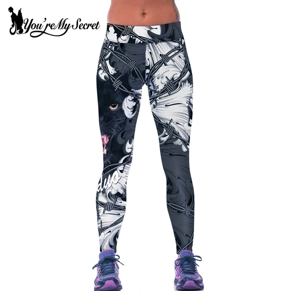 [Ты мой секрет] Модные женские туфли леггинсы Высокая Талия Леггинсы черный