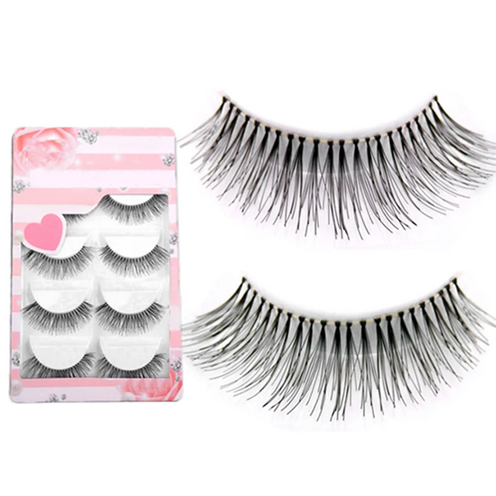 5 Pairs Natural Sparse Cross Eye Lashes Extension Makeup Long False Eyelashes Fake Lashes Set Eyelashes Artificial