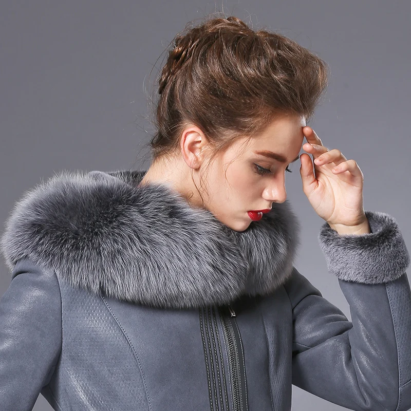 Заводские поставщик Для женщин пальто натуральная кожа шерсть из натуральной