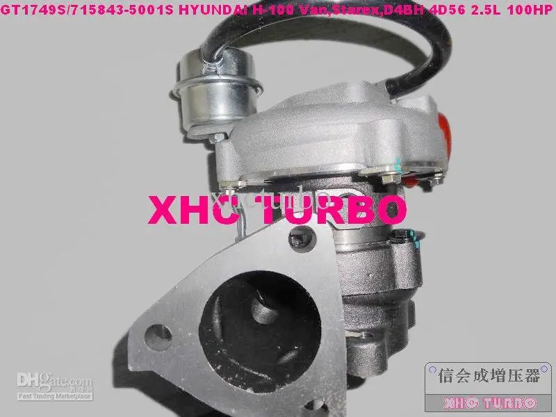 GT1749S/715924-5001 S Турбокомпрессоры для Kia Sportage Pregio h-100 Ван, D4BH 4d56tci 2.5l