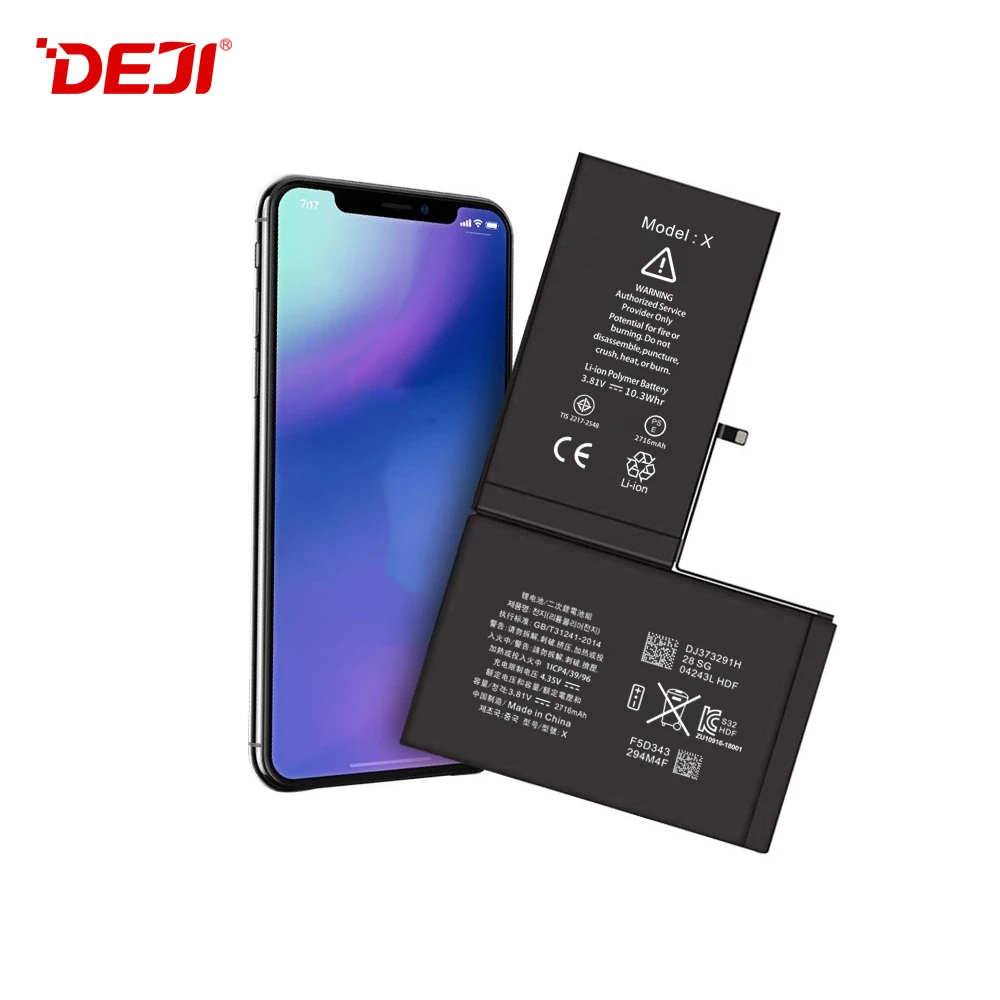 Замена аккумулятора DEJI для iphone X 8P Внутренняя стандартная батарея с реальной