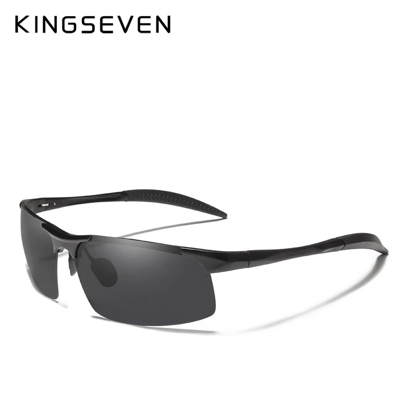 Kingseven Брендовые мужские очки, поляризованные солнцезащитные очки с покрытием, мужские солнцезащитные очки, женские очки, очки ночного видения, очки для вождения 7523 - Цвет линз: Black gray