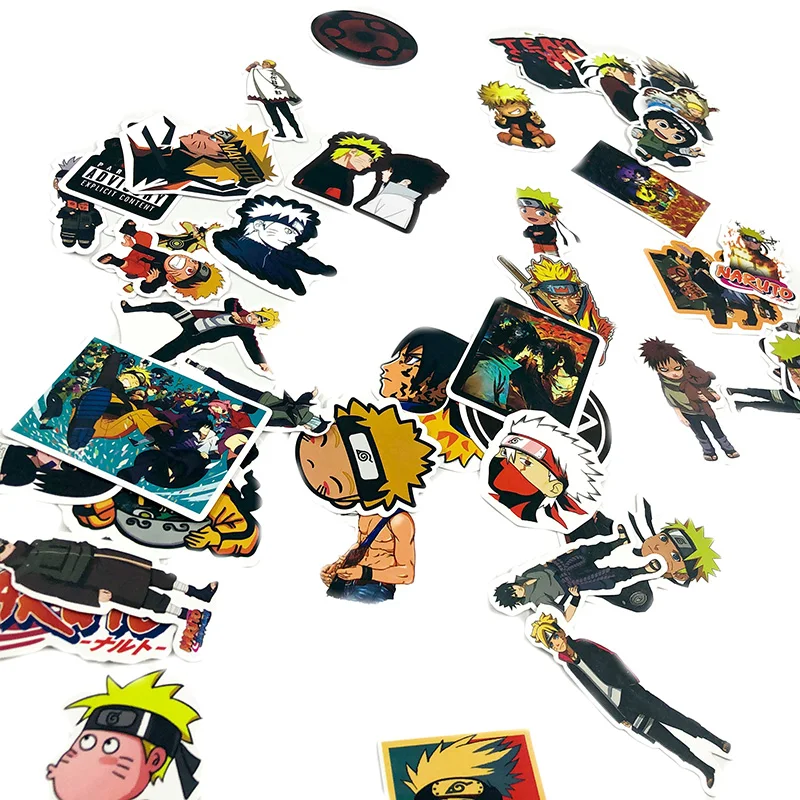 Новые 50 шт. японские анимационные классические стикеры NARUTO для скейтборда гитары мотоцикла Игрушка багаж DIY граффити наклейки