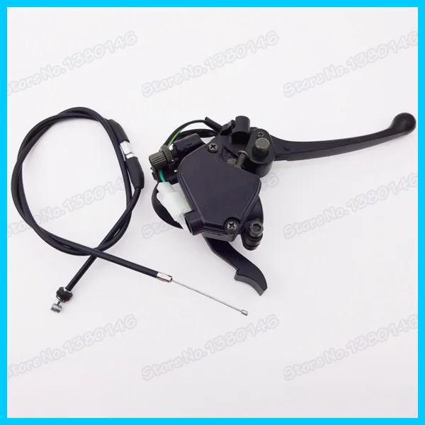 Трос дроссельной заслонки и двойной тормозной рычаг с большим пальцем