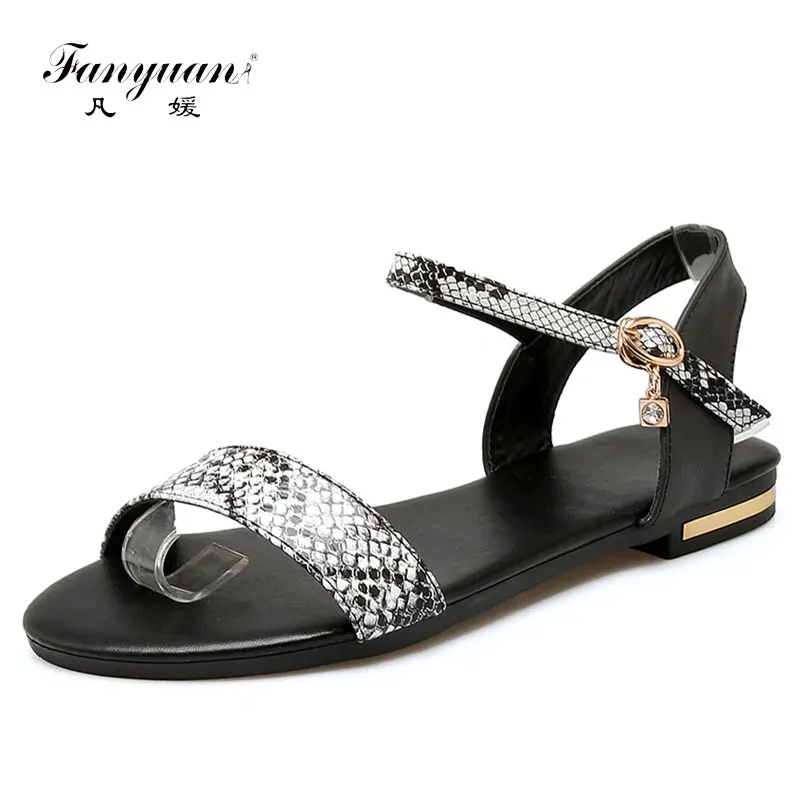 Женские сандалии из натуральной кожи с ремешком и пряжкой размеры 34 46|Боссоножки