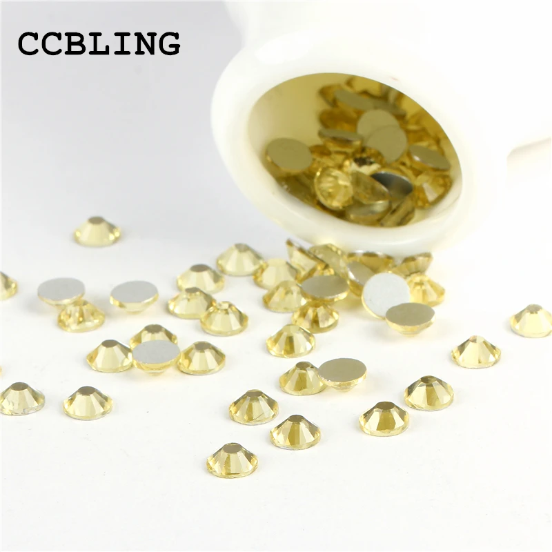 CCBLING Jonquil ss3-ss30 Кристалл Клей на плоской задней части Дизайн ногтей Стразы не горячей фиксации блестящие камни для ногтей, DIY 3d украшения для ногтей