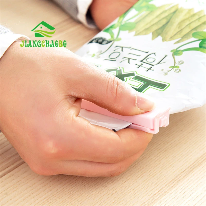 JiangChaoBo 5 шт./лот, упаковка для пищевых продуктов, зажим, зажим для сохранения пищевых продуктов, маленький пластиковый мешок, мешок для закусок, зажим для уплотнения