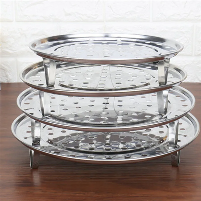 Stainless Steel Round Steamer Tray 20/22/24/26cm Convient Three-Leg Dumpling Kitchenware Cooking Tools | Дом и сад